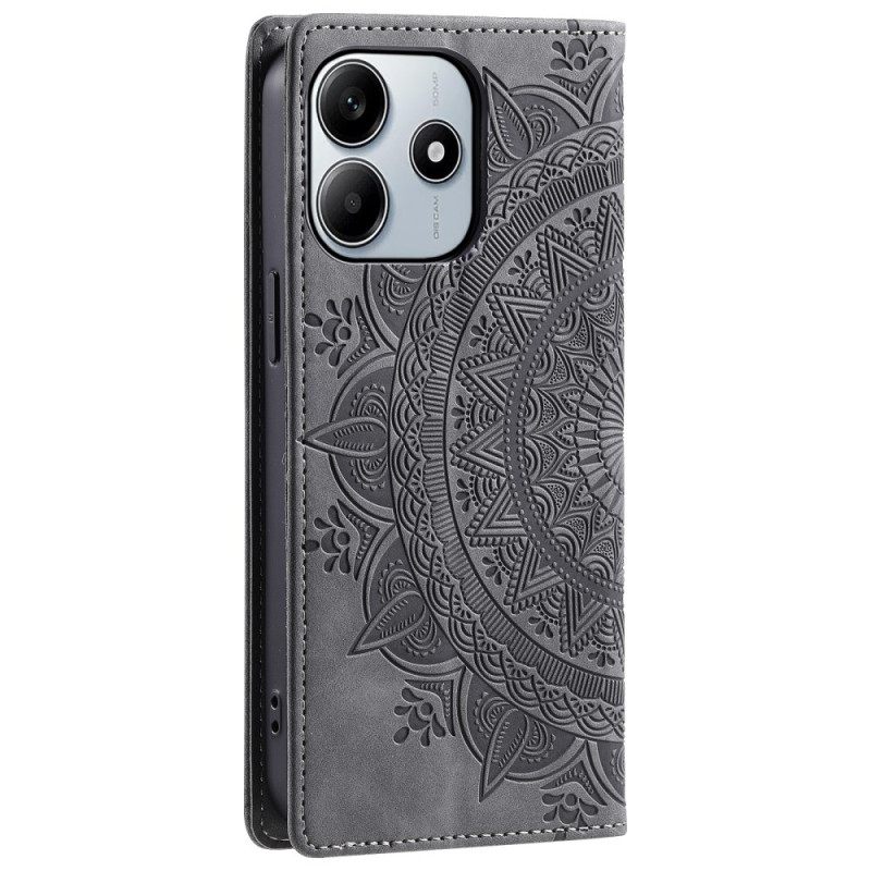 Folio-hoesje Xiaomi Redmi Note 14 5g Mandala Suède-effect Bescherming Hoesje