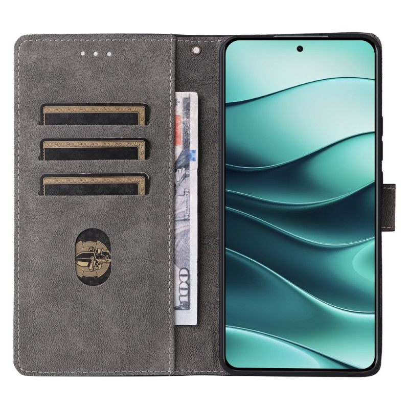 Folio-hoesje Xiaomi Redmi Note 14 5g Suède-effect Rfid-bescherming