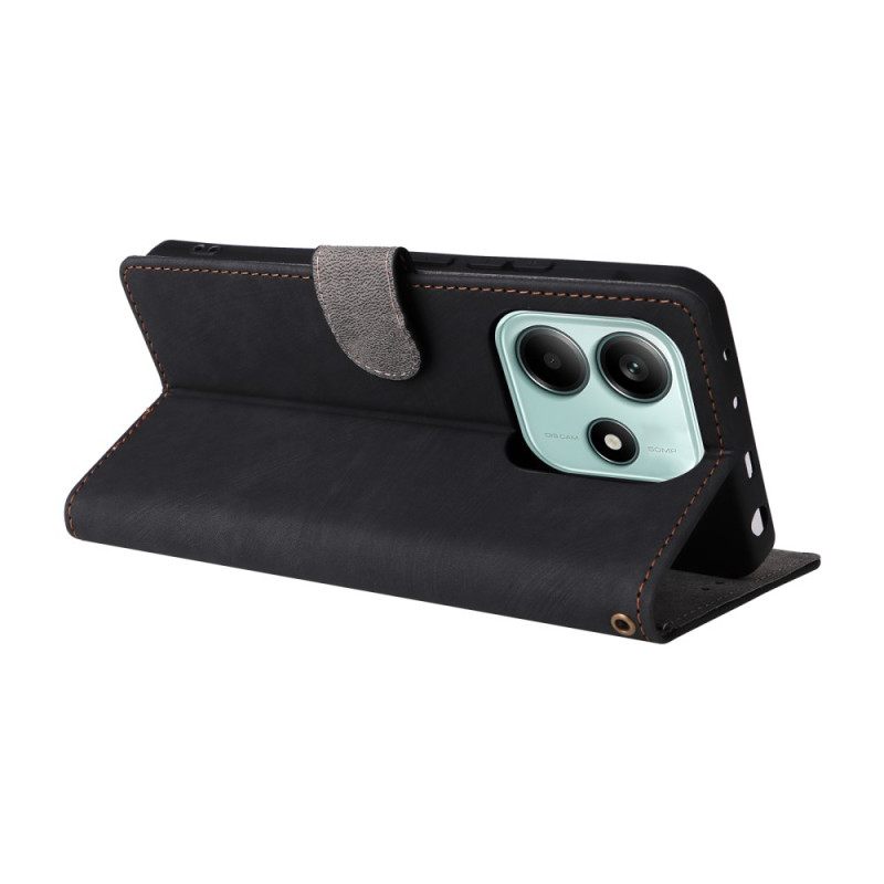 Folio-hoesje Xiaomi Redmi Note 14 5g Suède-effect Rfid-bescherming