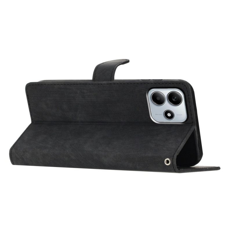 Folio-hoesje Xiaomi Redmi Note 14 5g Suède-look Met Bandje