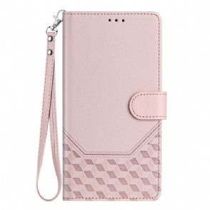 Folio-hoesje Xiaomi Redmi Note 14 5g Telefoonhoesje Honingraatpatroon Met Rfid-functie