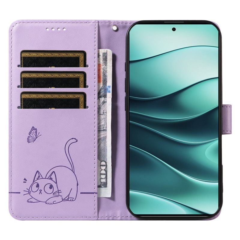 Folio-hoesje Xiaomi Redmi Note 14 5g Telefoonhoesje Mijn Kat