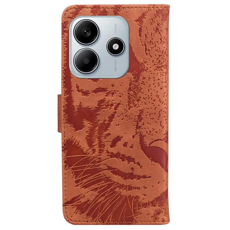 Folio-hoesje Xiaomi Redmi Note 14 5g Telefoonhoesje Tijgerprint