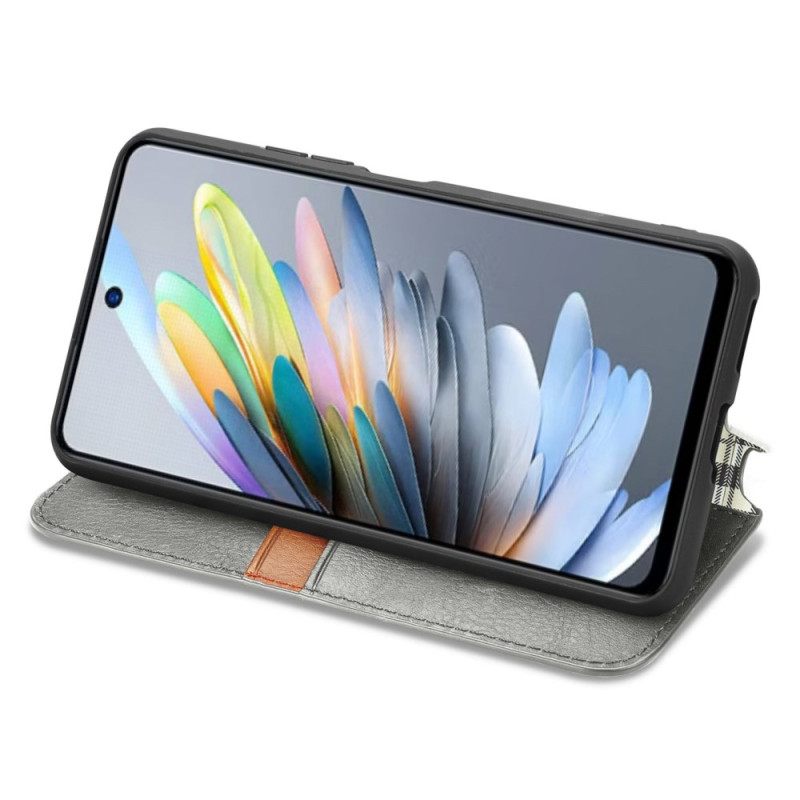 Folio-hoesje Xiaomi Redmi Note 14 5g Vintage Leerlook Bescherming Hoesje