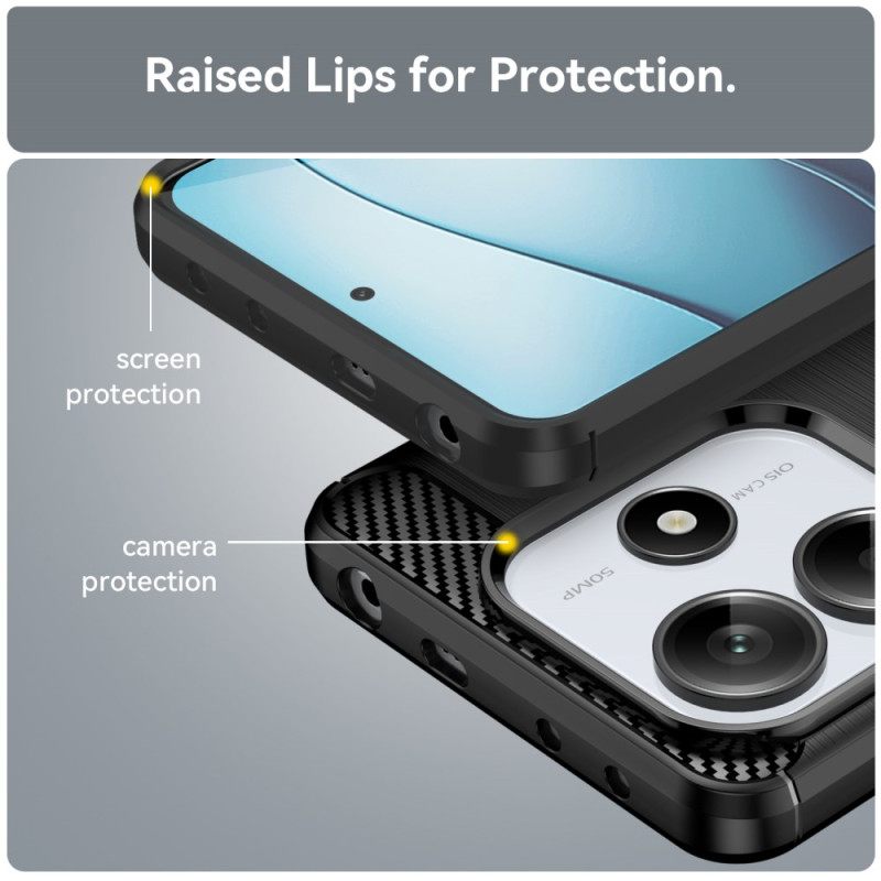 Hoesje Voor Xiaomi Redmi Note 14 5g Geborsteld Koolstofvezel