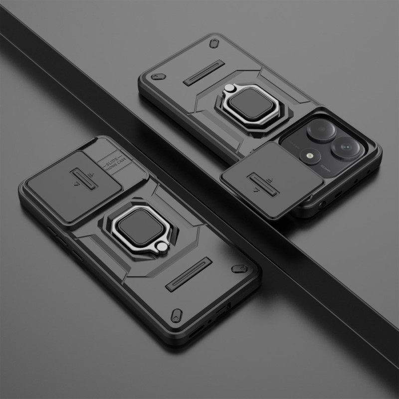 Hoesje Voor Xiaomi Redmi Note 14 5g Multifunctioneel Met Houder En Lensbeschermer