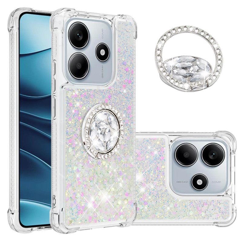 Hoesje Xiaomi Redmi Note 14 5g Ringhouder Met Glitter Bescherming Hoesje
