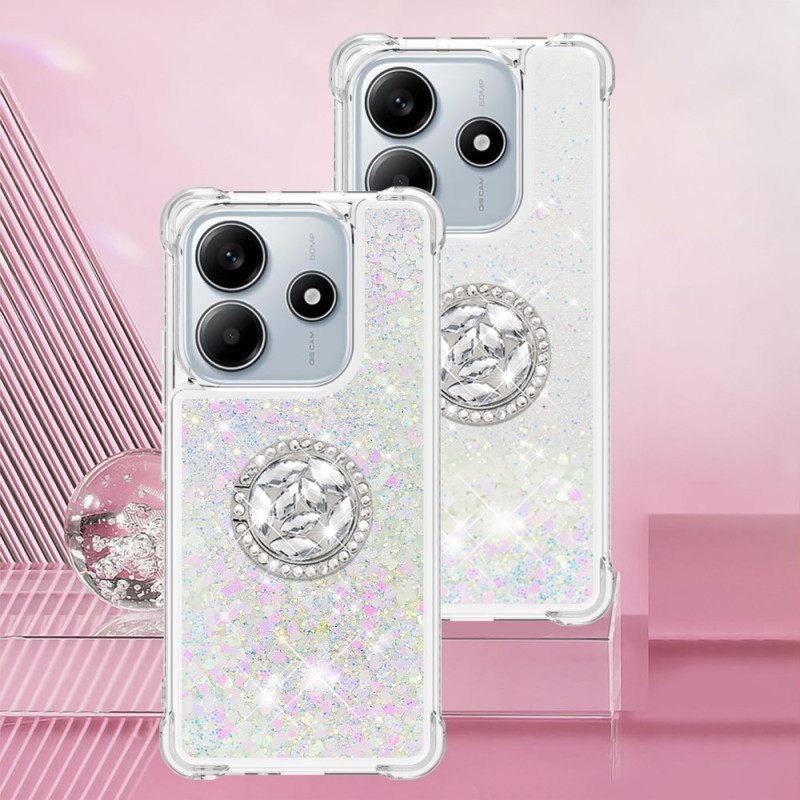 Hoesje Xiaomi Redmi Note 14 5g Ringhouder Met Glitter Bescherming Hoesje