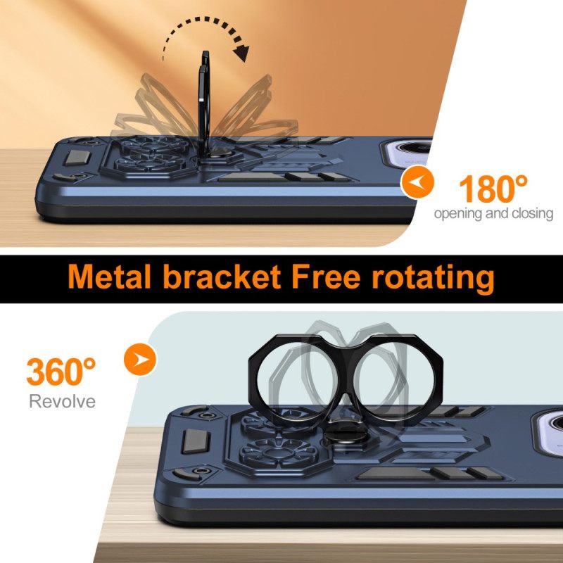 Hoesje Xiaomi Redmi Note 14 5g Ringhouder Met Metaal-effect