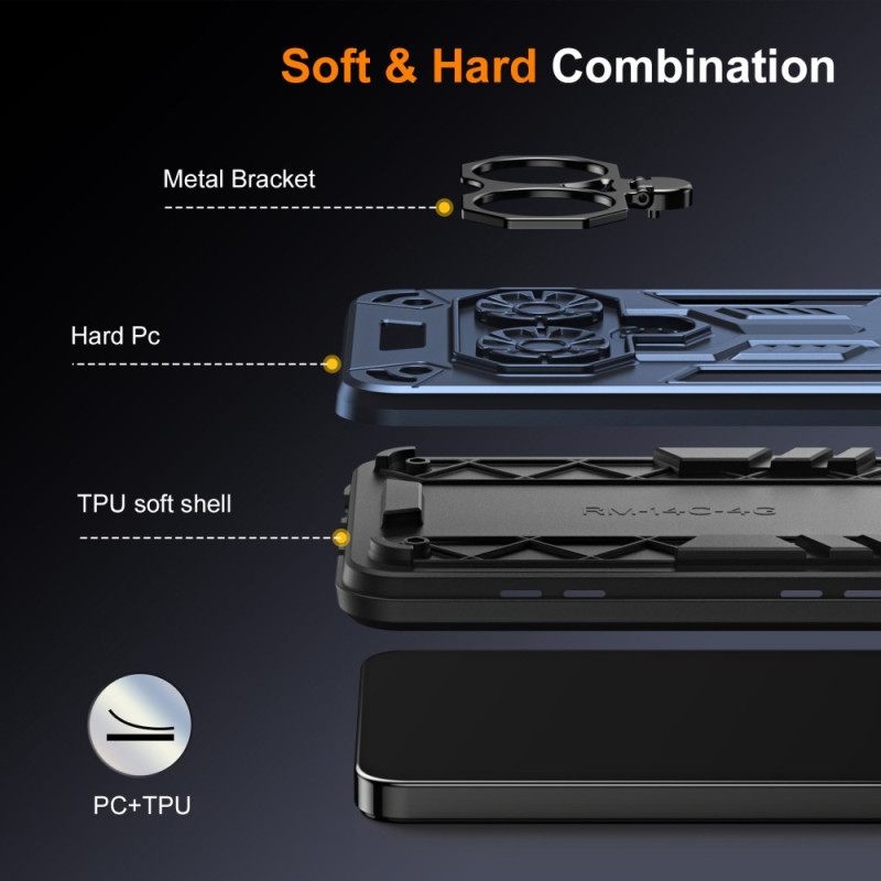 Hoesje Xiaomi Redmi Note 14 5g Ringhouder Met Metaal-effect