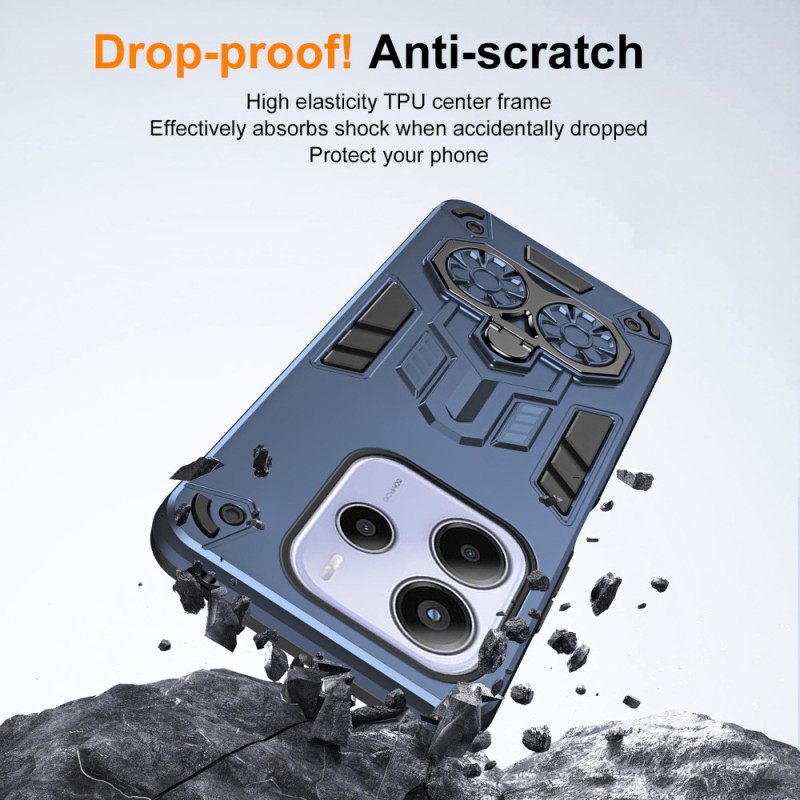 Hoesje Xiaomi Redmi Note 14 5g Ringhouder Met Metaal-effect