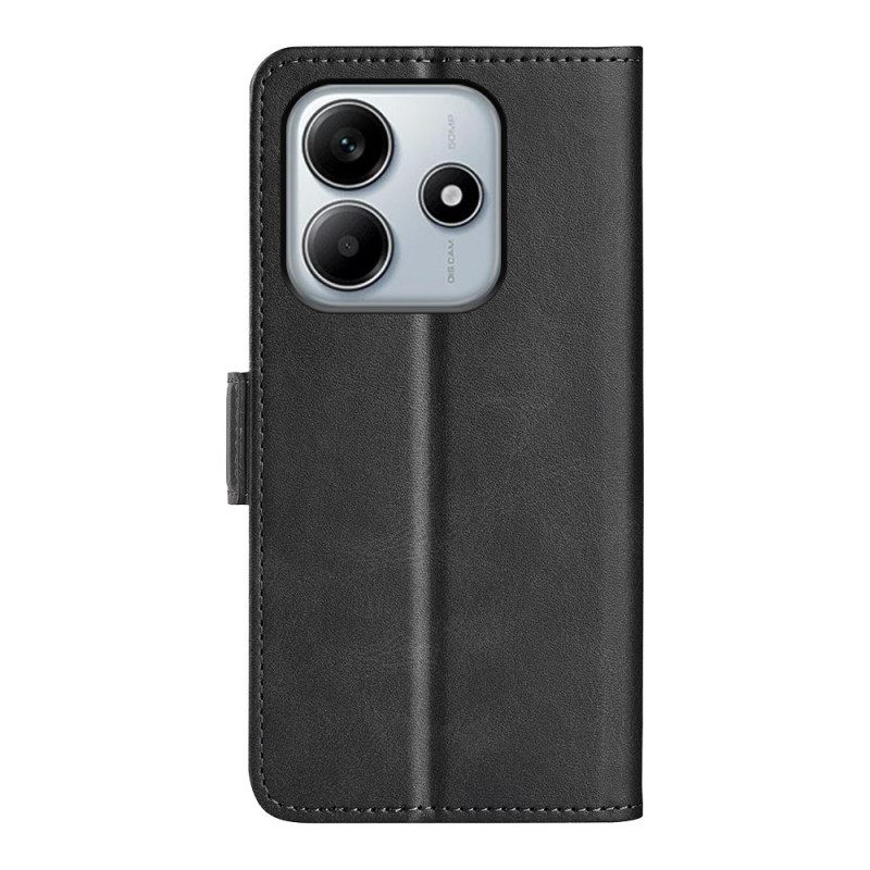 Leren Hoesje Voor Xiaomi Redmi Note 14 5g Dubbele Sluiting
