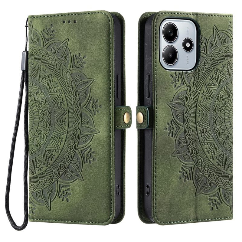 Leren Hoesje Voor Xiaomi Redmi Note 14 5g Mandala-portemonnee