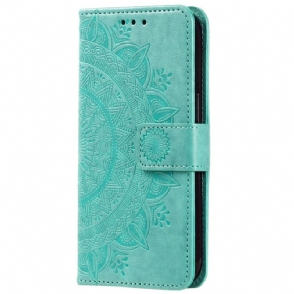 Leren Hoesje Voor Xiaomi Redmi Note 14 5g Mandala Zon