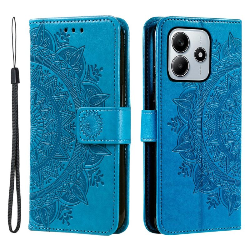 Leren Hoesje Voor Xiaomi Redmi Note 14 5g Mandala Zon