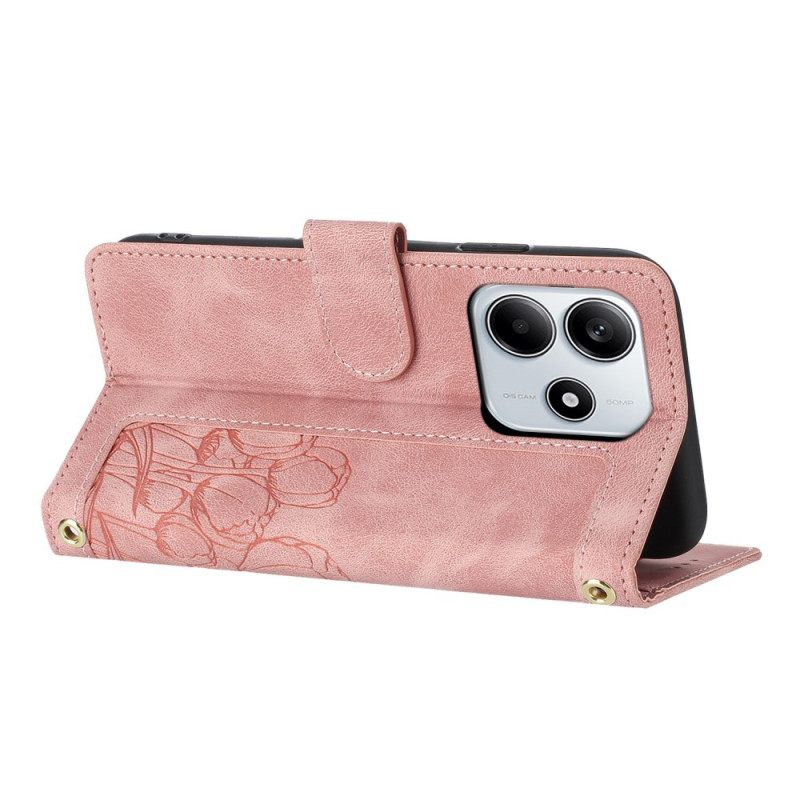 Leren Hoesje Voor Xiaomi Redmi Note 14 5g Portemonnee Met 5 Kaartsleuven