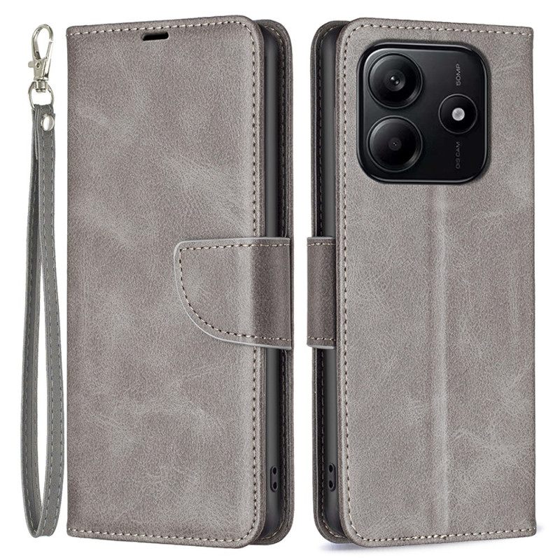Leren Hoesje Voor Xiaomi Redmi Note 14 5g Schuine Sluiting