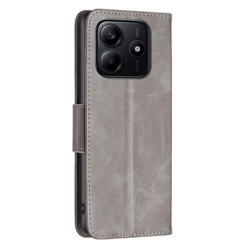 Leren Hoesje Voor Xiaomi Redmi Note 14 5g Schuine Sluiting