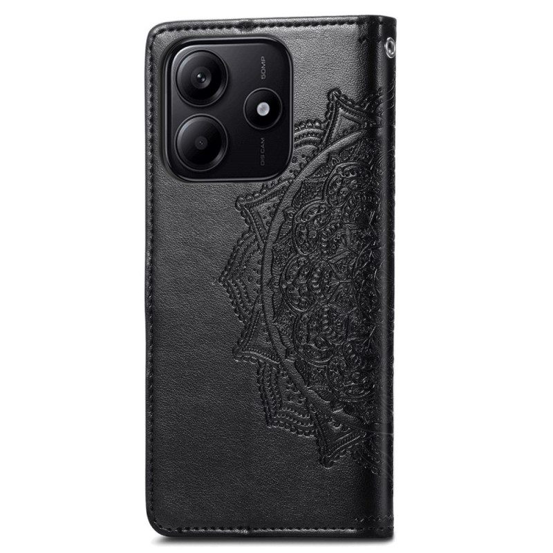 Leren Hoesje Xiaomi Redmi Note 14 5g Barokmandala Bescherming Hoesje
