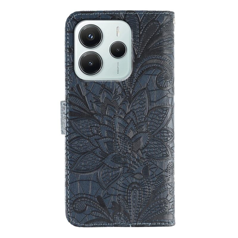 Leren Hoesje Xiaomi Redmi Note 14 5g Kanten Mandala Bescherming Hoesje