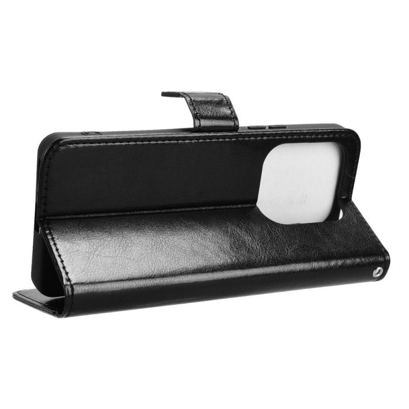 Leren Hoesje Xiaomi Redmi Note 14 5g Opvallend Imitatieleer Bescherming Hoesje