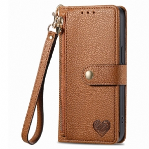 Leren Hoesje Xiaomi Redmi Note 14 5g Rfid-portemonnee Met Rfid-ritsvak