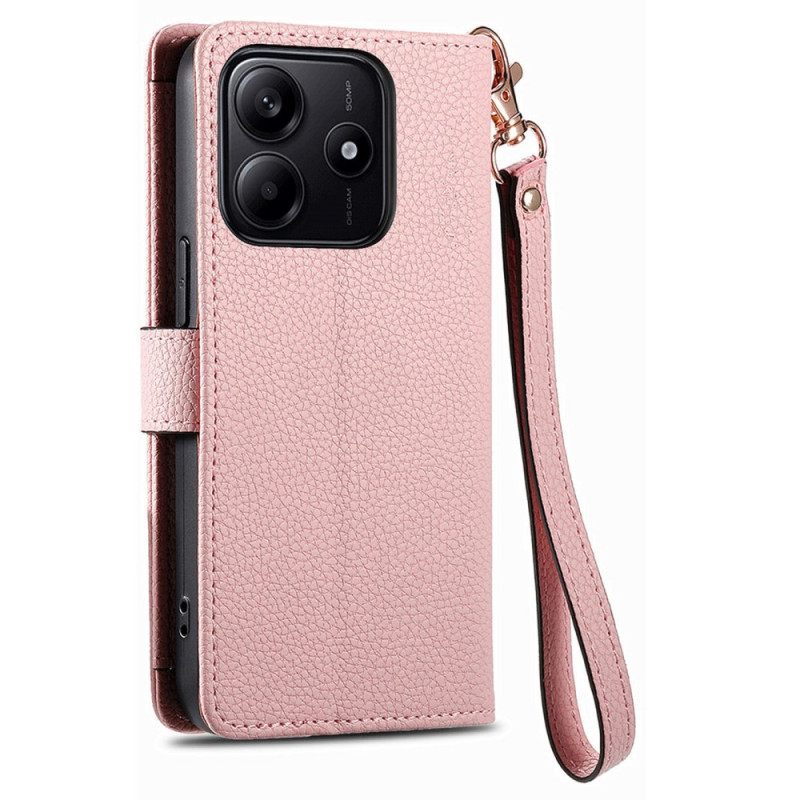 Leren Hoesje Xiaomi Redmi Note 14 5g Rfid-portemonnee Met Rfid-ritsvak