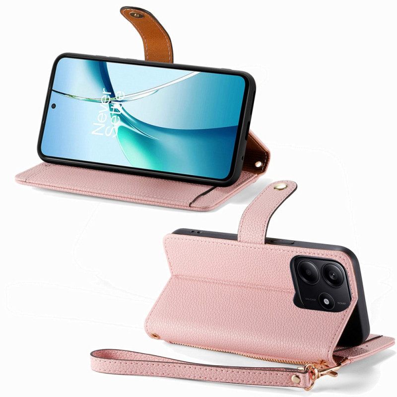 Leren Hoesje Xiaomi Redmi Note 14 5g Rfid-portemonnee Met Rfid-ritsvak