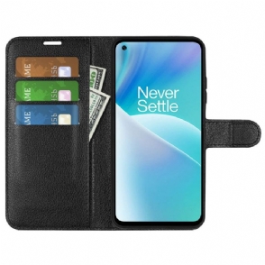 Folio-hoesje voor OnePlus Nord 2T 5G Anti-fall Portemonnee Leren Leerstijl