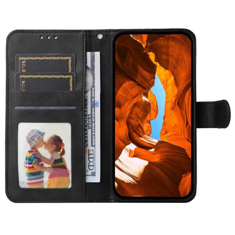 Bescherming Hoesje Oppo Reno 13f 4g / 5g / 13 Fs 5g Effen Kunstleer Met Bandje