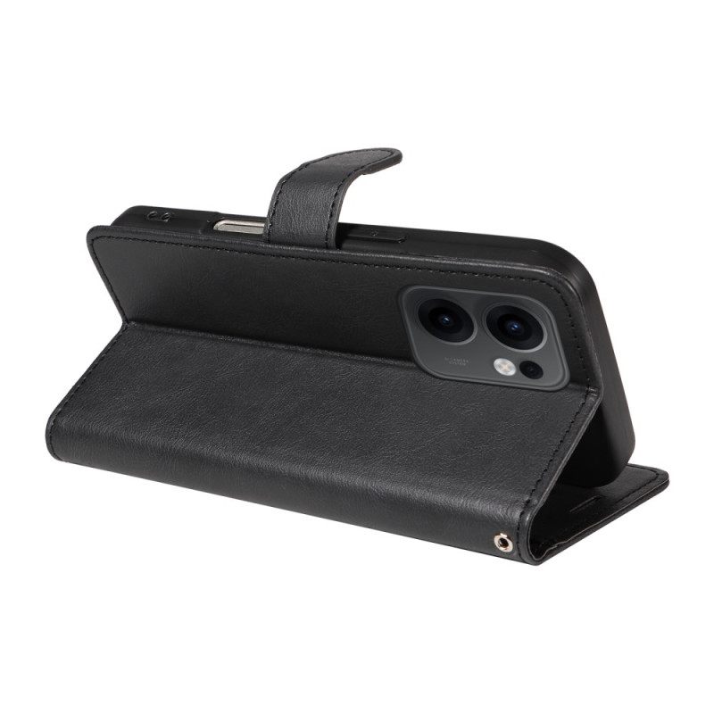 Folio-hoesje Oppo Reno 13f 4g / 5g / 13 Fs 5g Effen Kunstleer