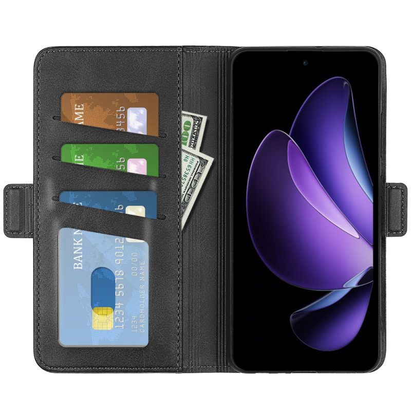 Folio-hoesje Oppo Reno 13f 4g / 5g / 13 Fs 5g Telefoonhoesje Dubbele Sluiting