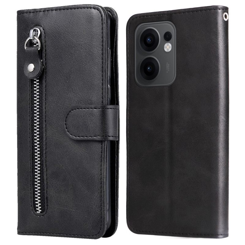 Leren Hoesje Oppo Reno 13f 4g / 5g / 13 Fs 5g Etui Met Rits Bescherming Hoesje