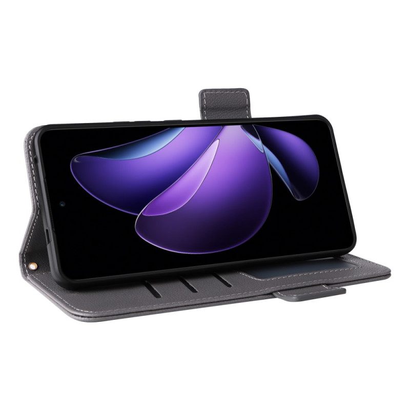 Leren Hoesje Oppo Reno 13f 4g / 5g / 13 Fs 5g Lychee Imitatieleer Koord Bescherming Hoesje