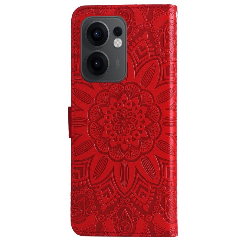 Leren Hoesje Voor Oppo Reno 13f 4g / 5g / 13 Fs 5g Mandala