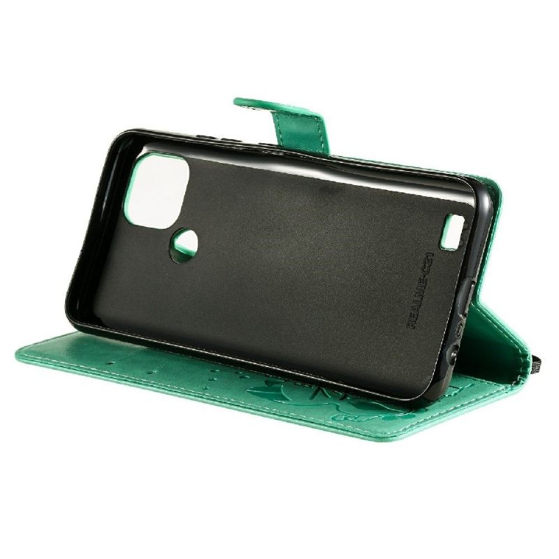 Folio-hoesje voor Realme C21 Anti-fall Kattenillustratie