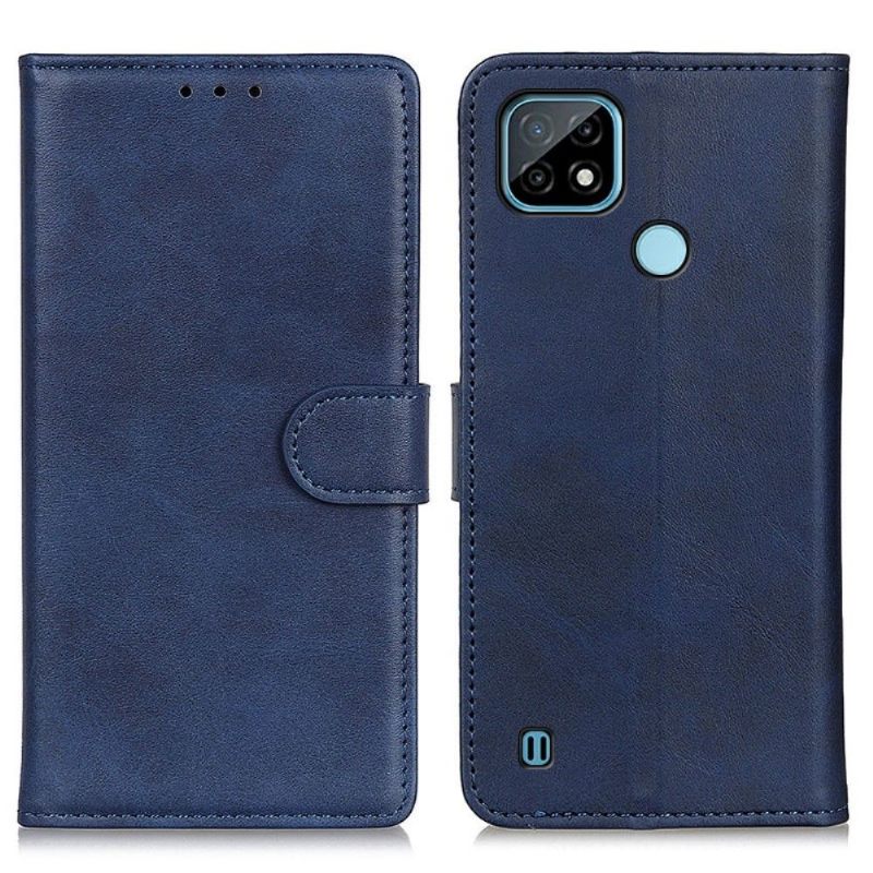Folio-hoesje voor Realme C21 Marius Mat Leereffect