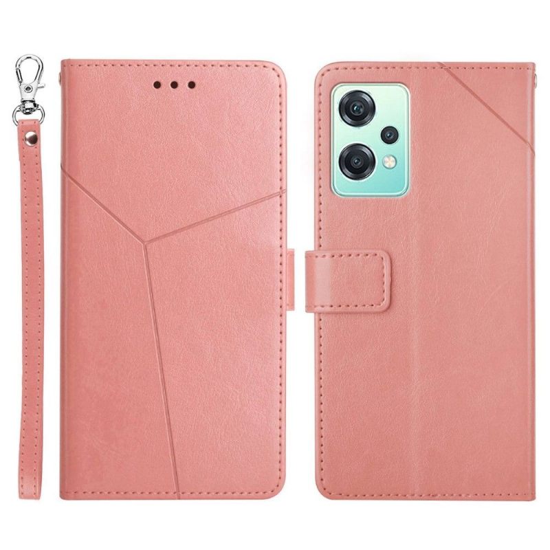 Folio-hoesje voor OnePlus Nord CE 2 Lite 5G Anti-fall Y-lijnen Leereffect
