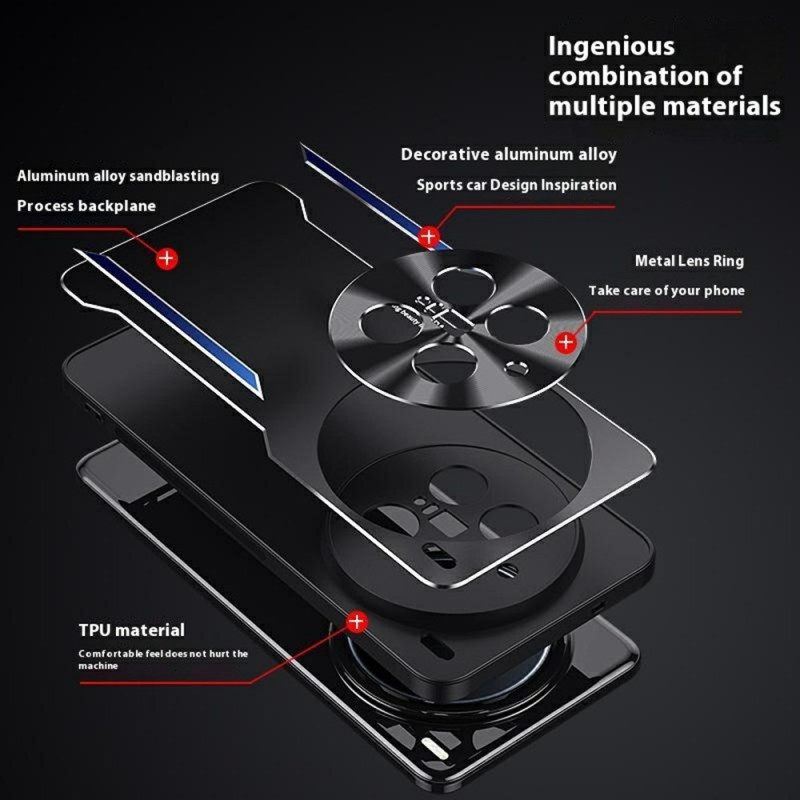 Case Hoesje Vivo X200 Pro Telefoonhoesje Metaaleffect
