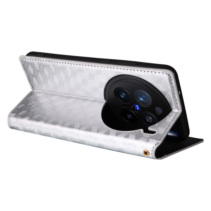 Folio-hoesje Voor Vivo X200 Pro Diamantpatroon