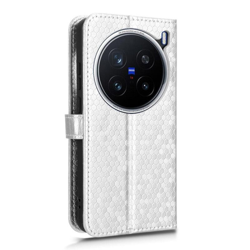 Leren Hoesje Vivo X200 Pro Glanzend Bescherming Hoesje
