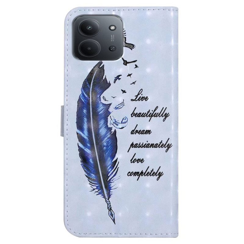 Bescherming Hoesje Poco C85 Blauwe Veer