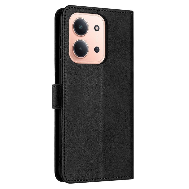 Flip Case Leren Poco C85 Leereffect Met Bandje