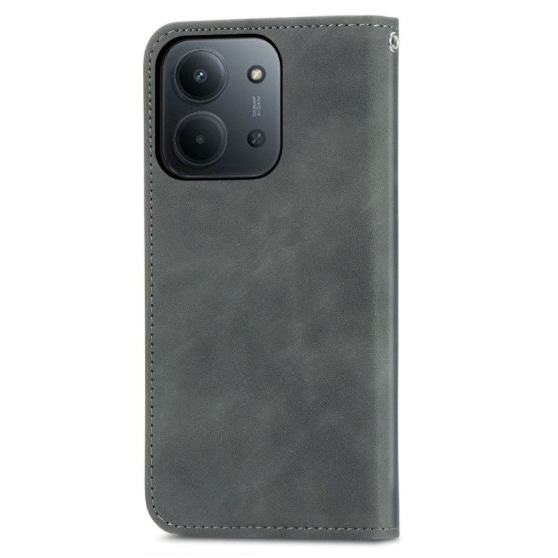 Folio-hoesje Poco C85 Suède-look Bescherming Hoesje