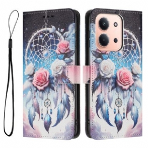 Folio-hoesje Poco C85 Telefoonhoesje Dromenvanger En Rozen