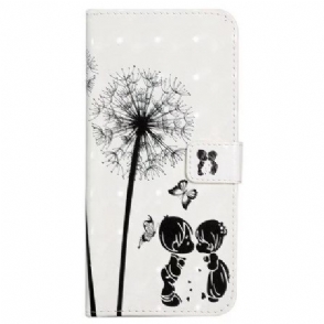 Folio-hoesje Poco C85 Telefoonhoesje Paardenbloemliefde