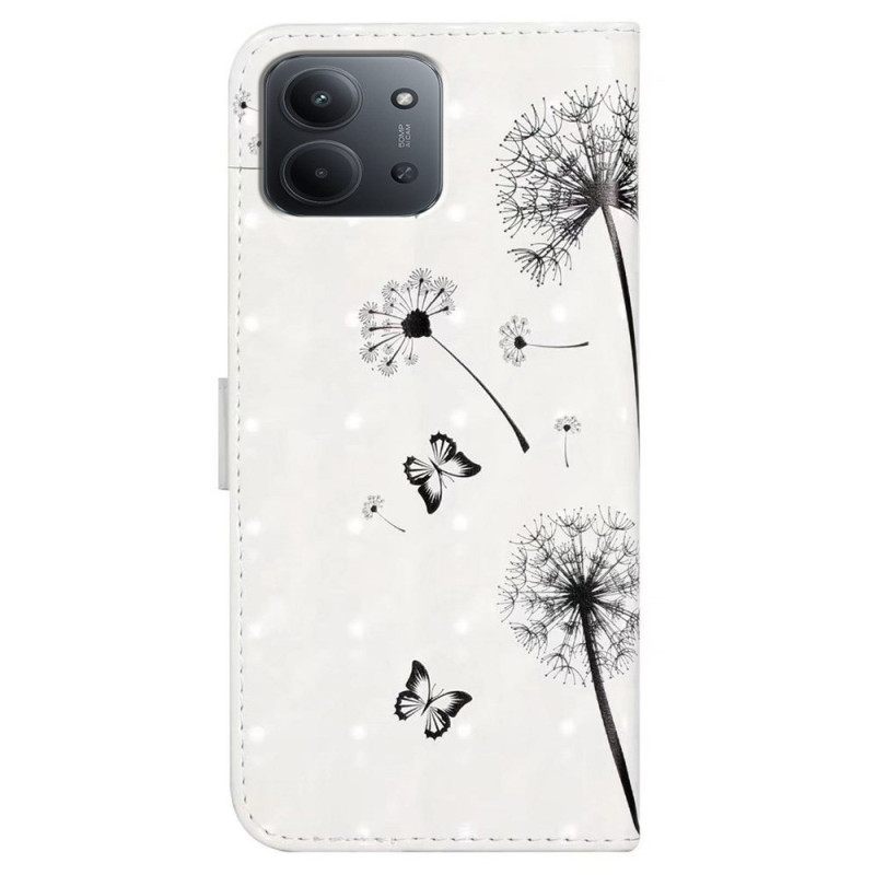 Folio-hoesje Poco C85 Telefoonhoesje Paardenbloemliefde