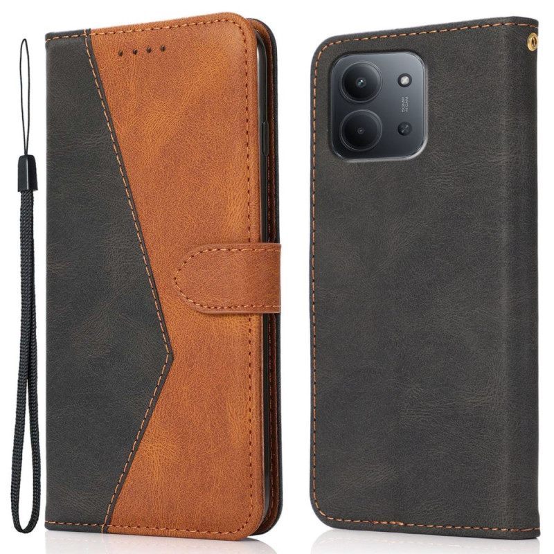 Folio-hoesje Poco C85 Telefoonhoesje Tweekleurig