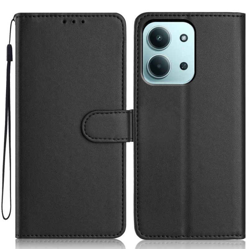 Folio-hoesje Poco C85 Zacht Leerlook