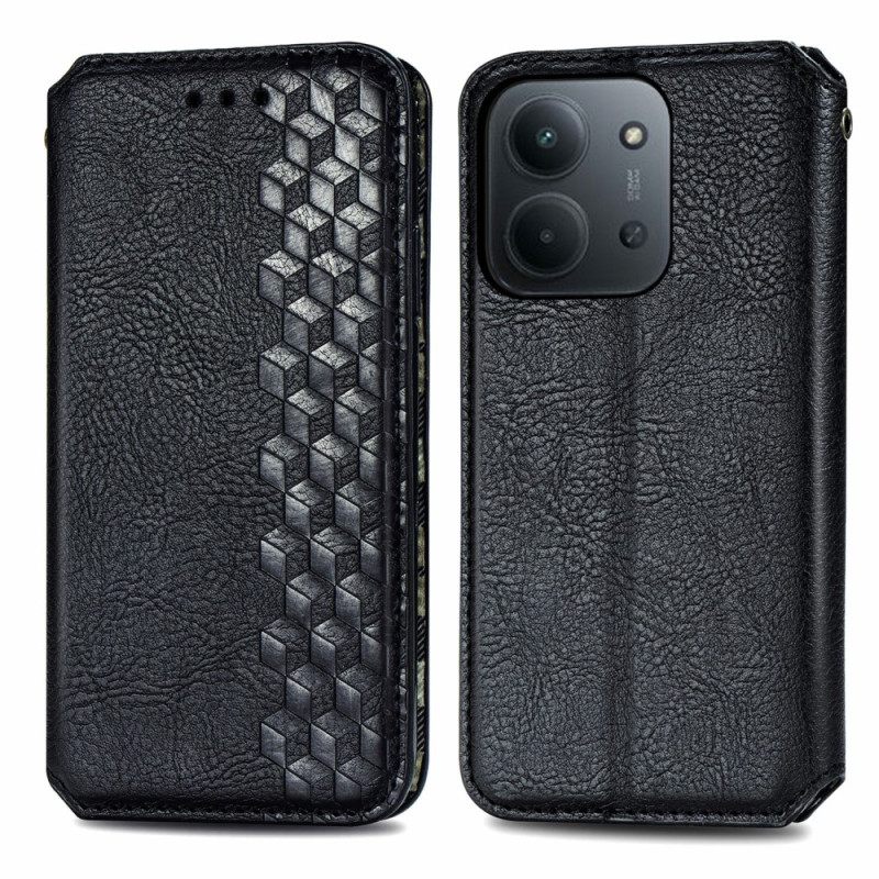 Folio-hoesje Voor Poco C85 Suède-effect